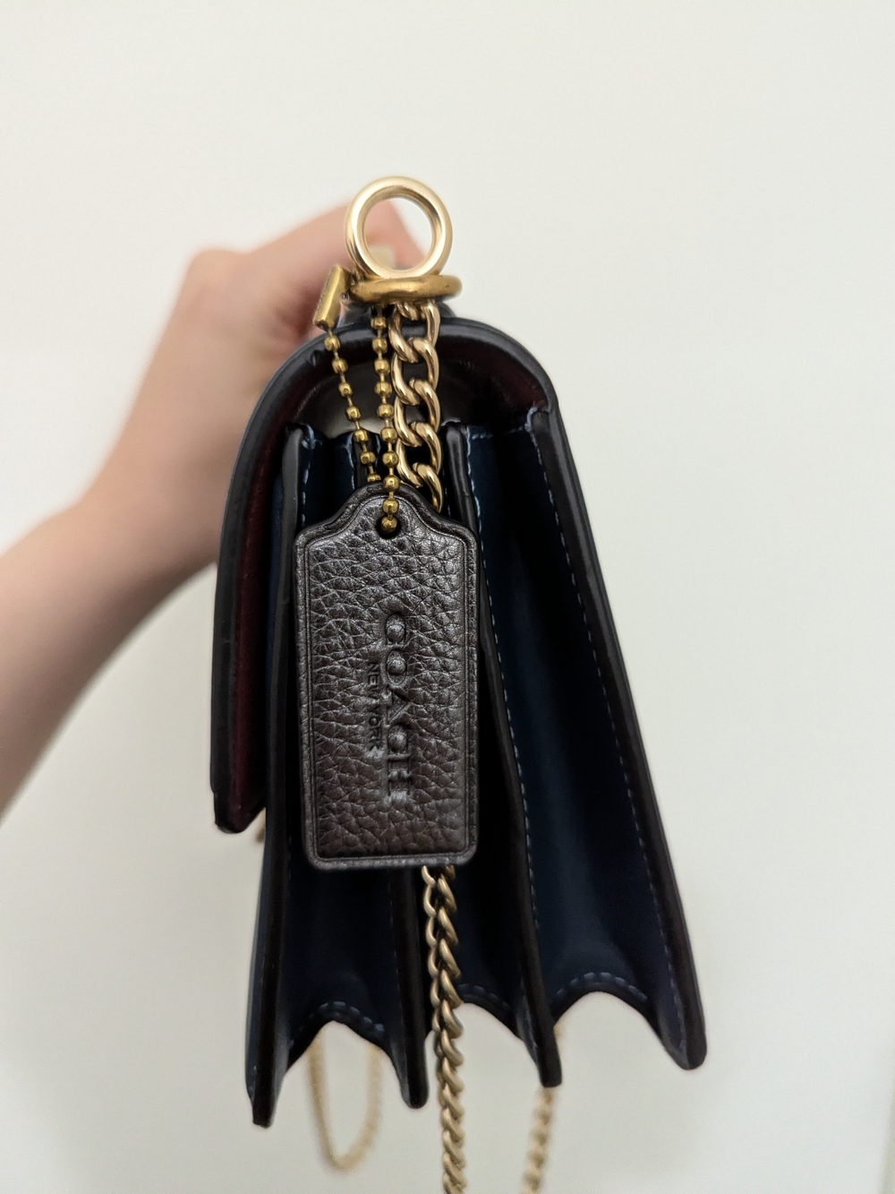 Coach 1941 Riley 18 Peacock Blue Leather Top Handle Bag 74615 Pre-owned EUC - Picture 4 of 16